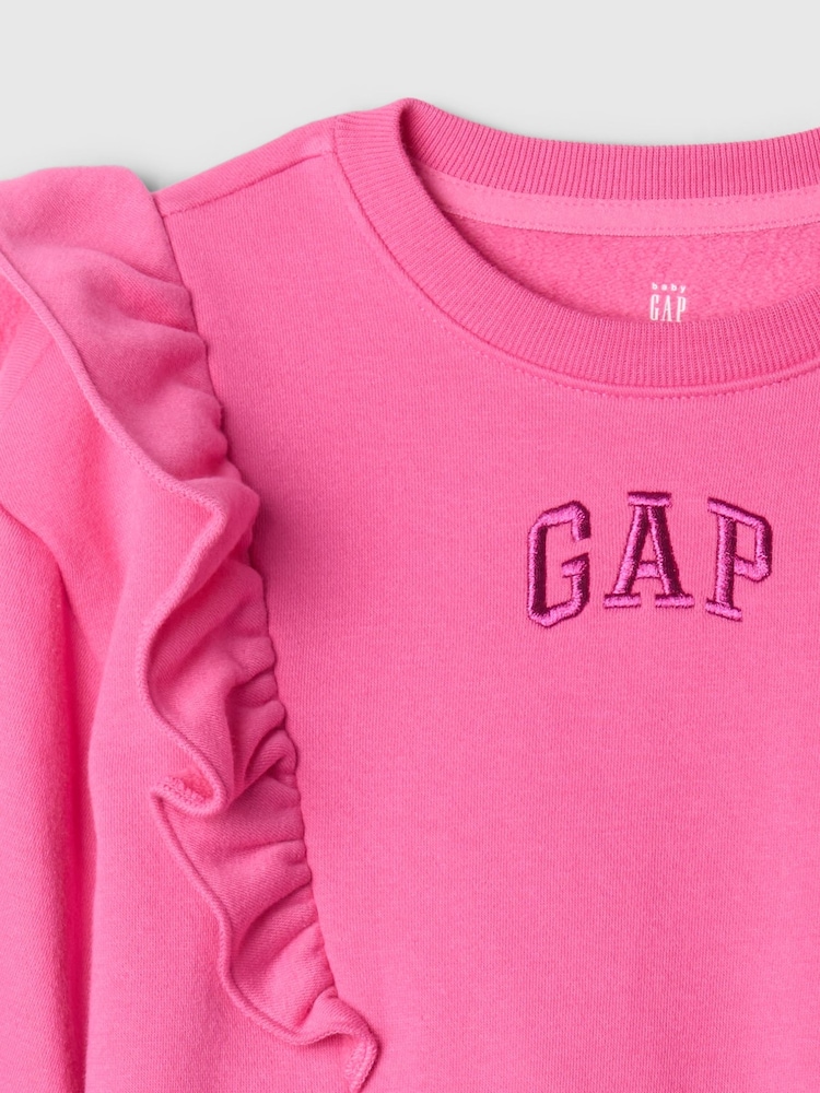 Gap Pink Logo Ruffle Sweatshirt and Joggers Set (6mths-5yrs) - Image 3 of 3