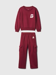 Gap Red Varsity Crew Neck Jumper & Jogger Set (6mths-5yrs) - Image 1 of 2