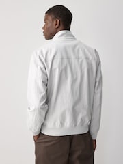 Grey Linen Blend Lightweight Harrington Jacket - Image 2 of 9