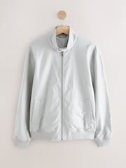Grey Linen Blend Lightweight Harrington Jacket - Image 5 of 9