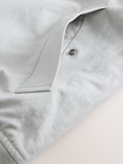 Grey Linen Blend Lightweight Harrington Jacket - Image 9 of 9
