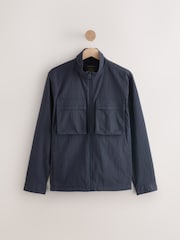 Navy Bluff Pocket Funnel Neck Shacket - Image 7 of 11