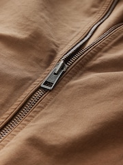 Tan Canvas Worker Jacket with Corduroy Collar - Image 10 of 10