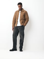 Tan Canvas Worker Jacket with Corduroy Collar - Image 2 of 10