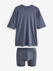 Blue EDIT Layering T-Shirt and Trunks Set - Image 6 of 10