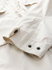 Ecru Bluff Pocket Shacket with Hood - Image 8 of 9