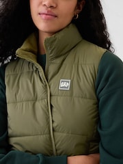 Gap Green Logo Cold Control Puffer Gilet - Image 4 of 6