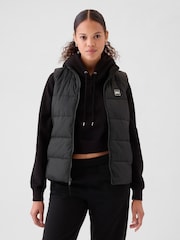 Gap Black Logo Cold Control Puffer Gilet - Image 1 of 6