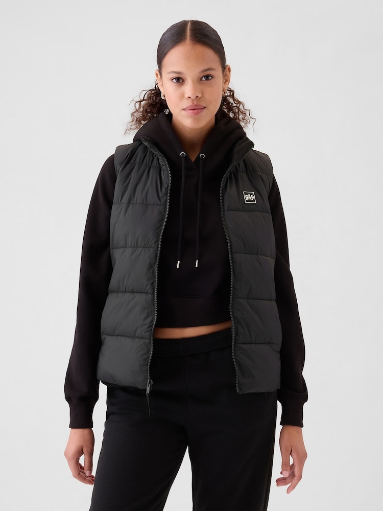 Gap Black Logo Cold Control Puffer Gilet - Image 1 of 6