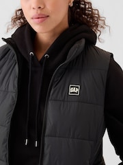Gap Black Logo Cold Control Puffer Gilet - Image 4 of 6