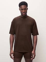 Chocolate Brown EDIT Layering T-Shirt and Trunks Set - Image 1 of 12