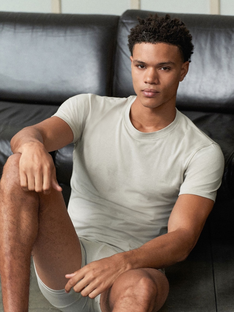 Neutral Stone EDIT Layering T-Shirt and Trunks Set - Image 1 of 8