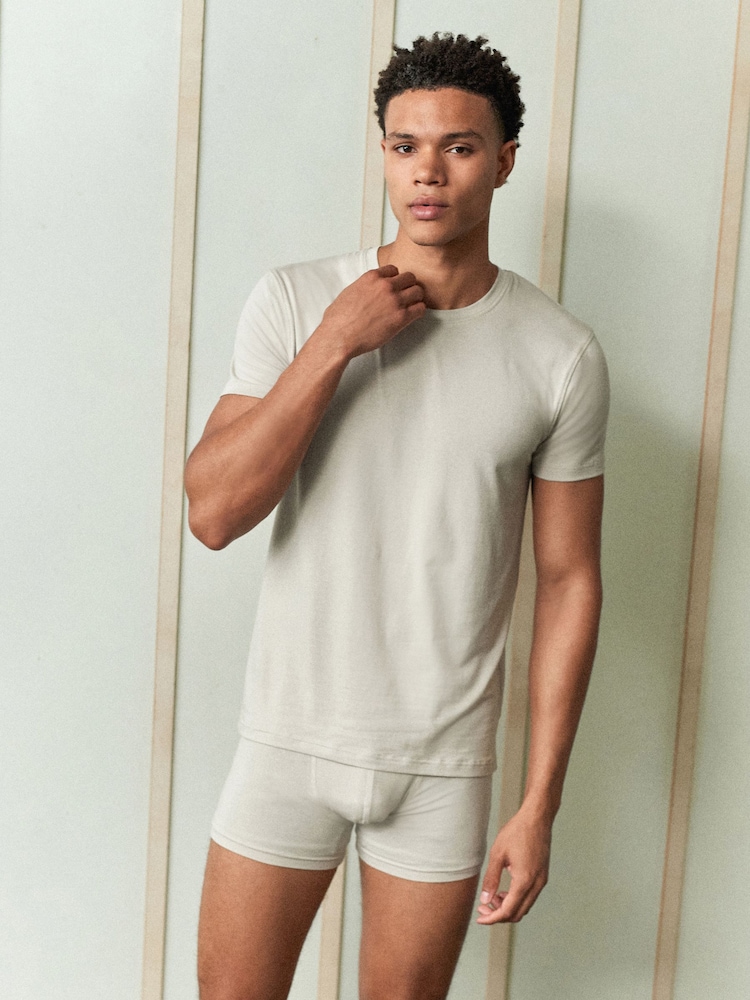 Neutral Stone EDIT Layering T-Shirt and Trunks Set - Image 2 of 8