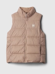 Коричневый - Gap Logo Cold Control Puffer Gilet - Изображение 5 из 6