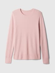 Gap Pink Textured Crew Neck Bella Jumper - Image 5 of 5