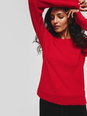 Gap Red Textured Crew Neck Bella Jumper - Image 5 of 6