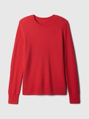 Gap Red Textured Crew Neck Bella Jumper - Image 6 of 6