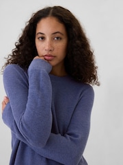 Gap Blue Textured Crew Neck Bella Jumper - Image 2 of 5