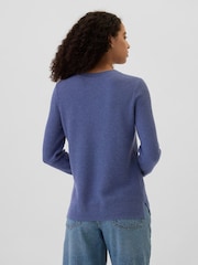 Gap Blue Textured Crew Neck Bella Jumper - Image 3 of 5