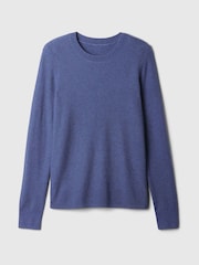 Gap Blue Textured Crew Neck Bella Jumper - Image 5 of 5