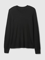 Gap Black Textured Crew Neck Bella Jumper - Image 5 of 5