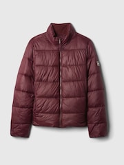 Gap Burgundy Red Cold Control Puffer Jacket - Image 5 of 6