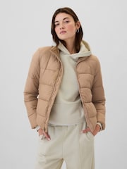 Gap Beige Cold Control Puffer Jacket - Image 1 of 6