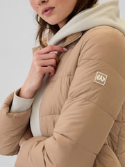Gap Beige Cold Control Puffer Jacket - Image 4 of 6