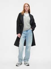 Gap Black Longline Top Coat - Image 3 of 6