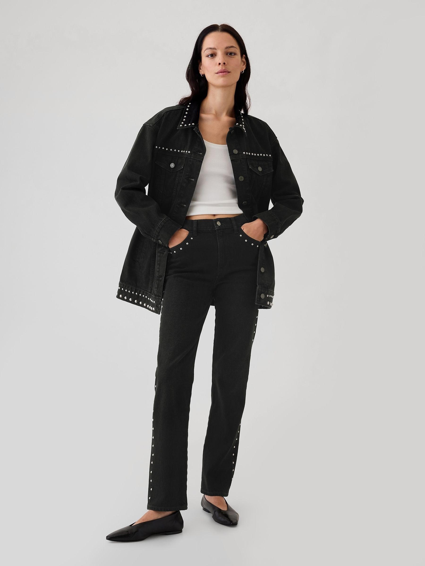 Gap black high waisted jeans online