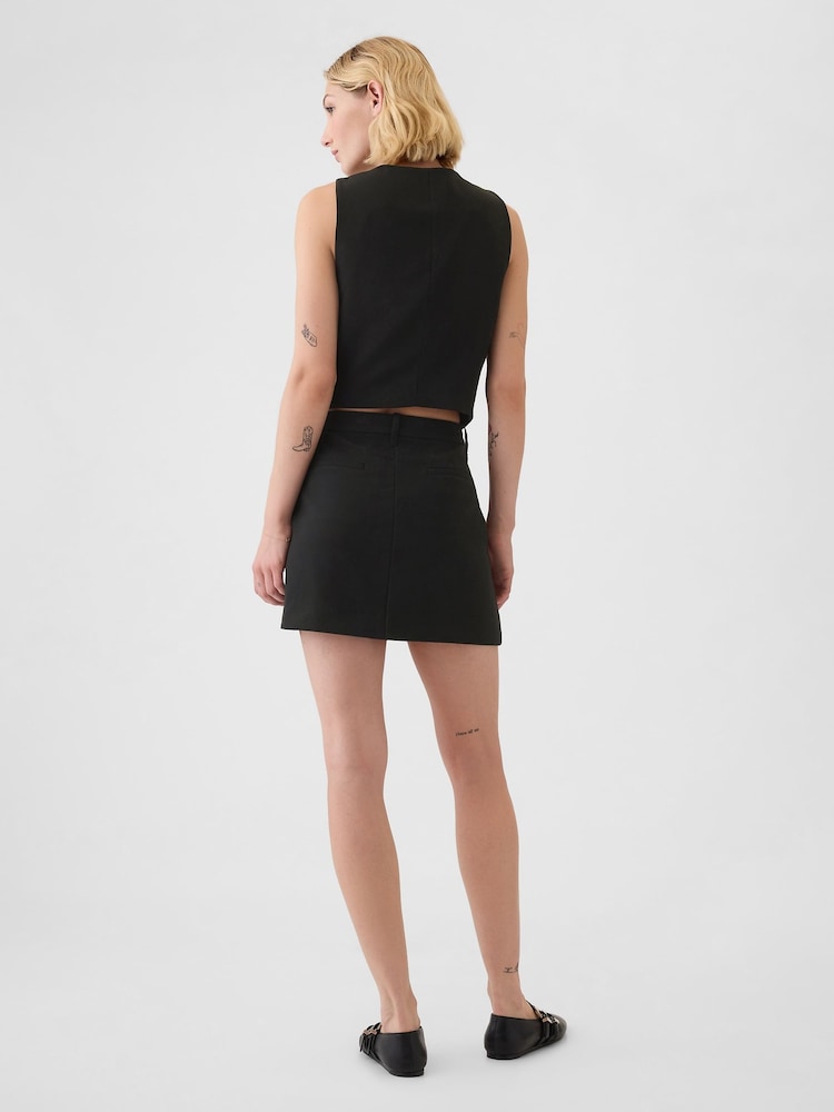 Gap Black Mini Skirt - Image 2 of 5 Gap Black Mini Skirt - Image 2 of 5