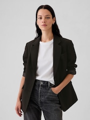 Gap Black Brushed Twill Blazer - Image 1 of 5
