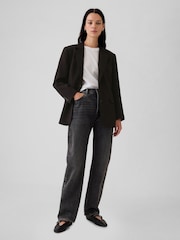 Gap Black Brushed Twill Blazer - Image 3 of 5