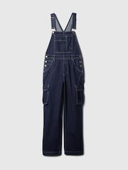 Gap Blue Relaxed Denim Cargo Dungaree - Image 5 of 5