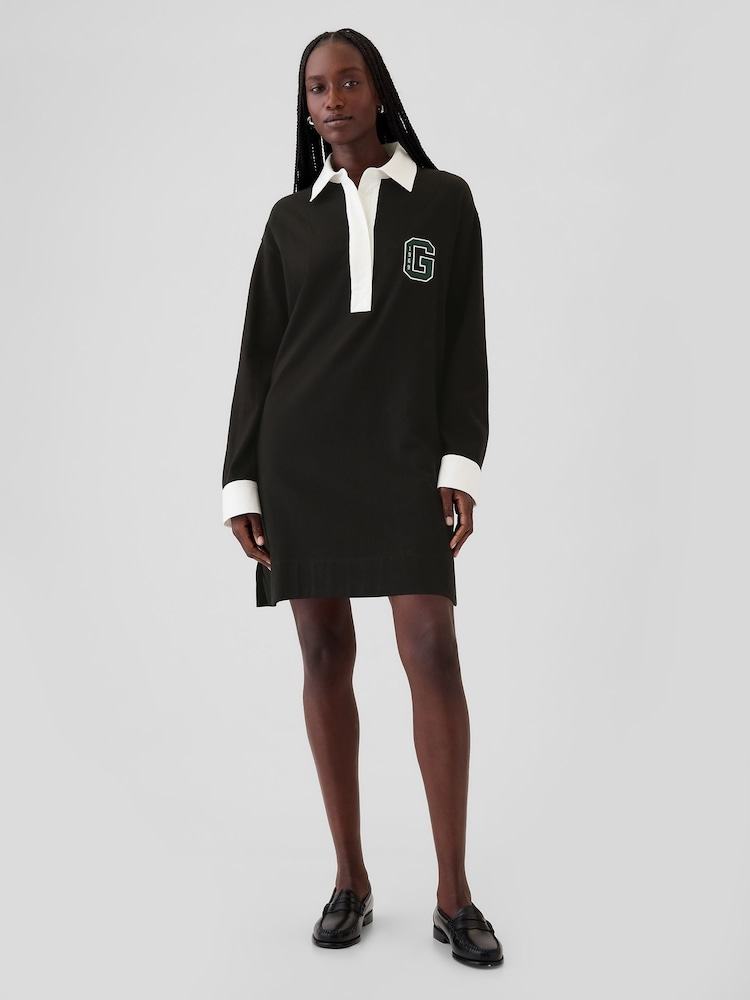 Gap Black Polo Mini Dress - Image 1 of 5