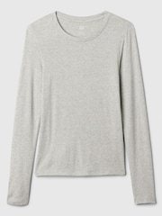 Gap - Favourite - T-shirt met lange mouwen en ronde hals van katoen en modal - Image 5 of 5