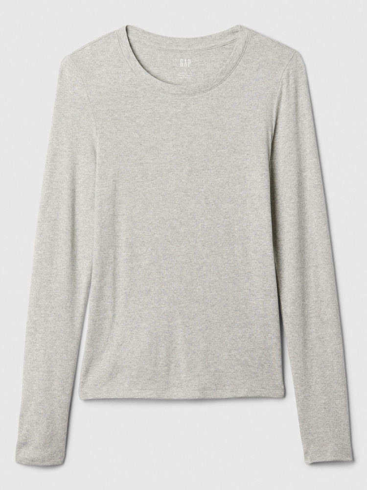 Gap - Favourite - T-shirt met lange mouwen en ronde hals van katoen en modal - Image 5 of 5