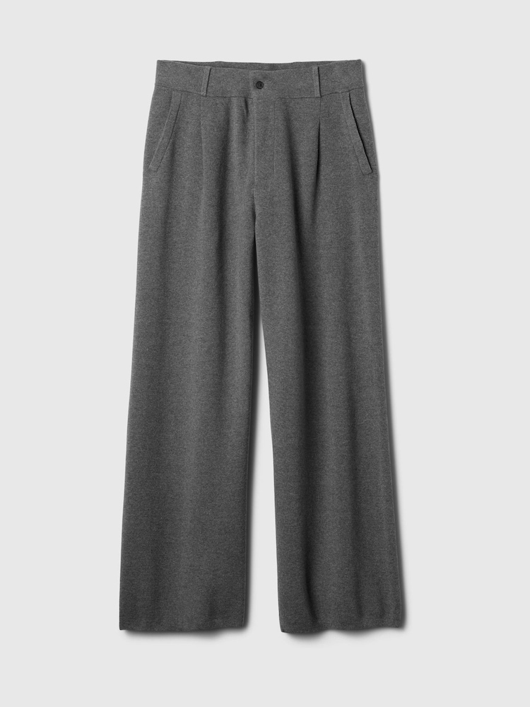 Gap Grey CashSoft Pleated Trousers - Image 7 of 7