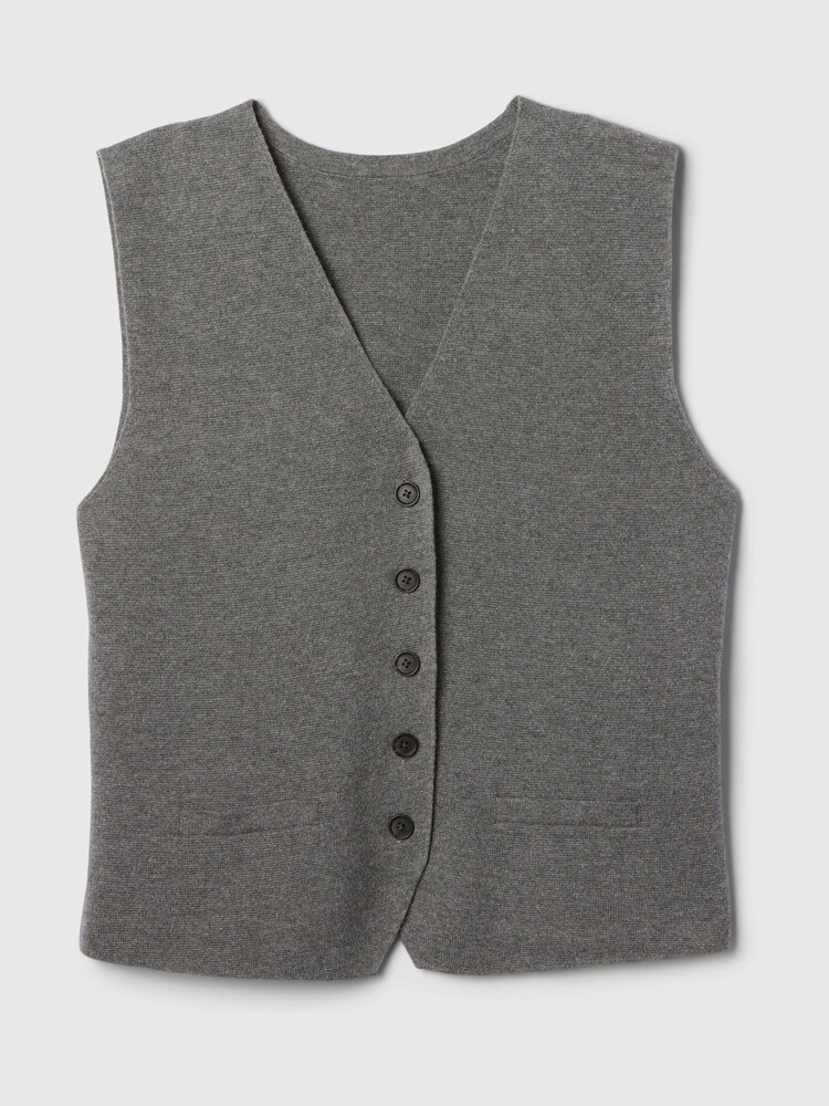 Gap Grey CashSoft Waistcoat - Image 8 of 8