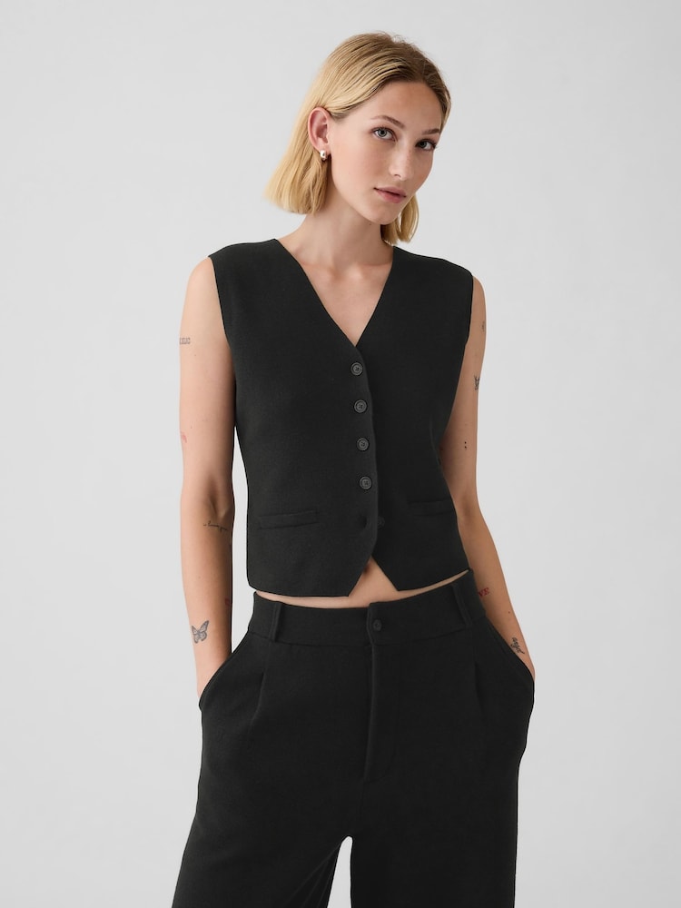 Negro - Chaleco de Cashsoft de Gap - Imagen 1 de 5