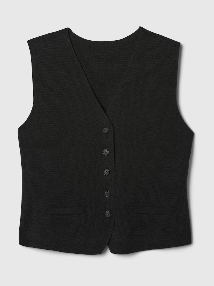 Negro - Chaleco de Cashsoft de Gap - Imagen 5 de 5