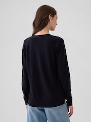 Gap Navy Blue Merino Wool Cardigan - Image 2 of 5