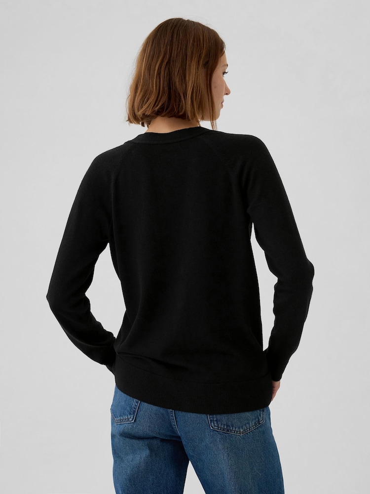 Gap Black Merino Wool Cardigan - Image 2 of 5