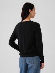 Gap Black Merino Wool Crew Neck Jumper - Image 2 of 5