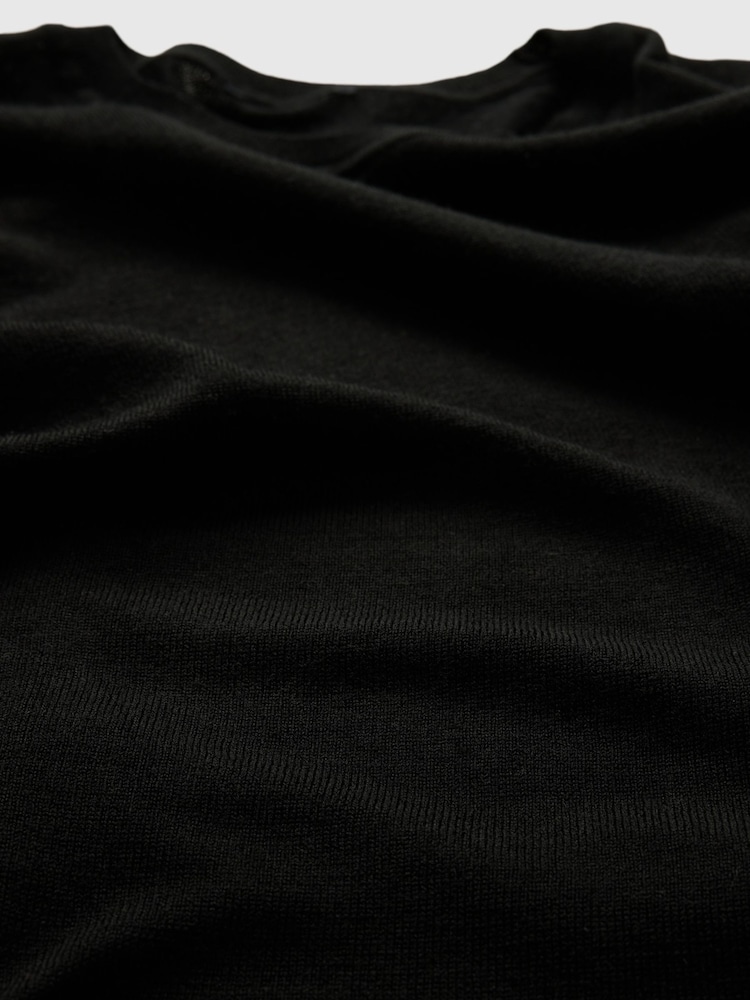 Gap Black Merino Wool Crew Neck Jumper - Image 5 of 5