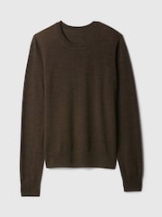 Gap Brown Merino Wool Crew Neck Jumper - Image 4 of 5