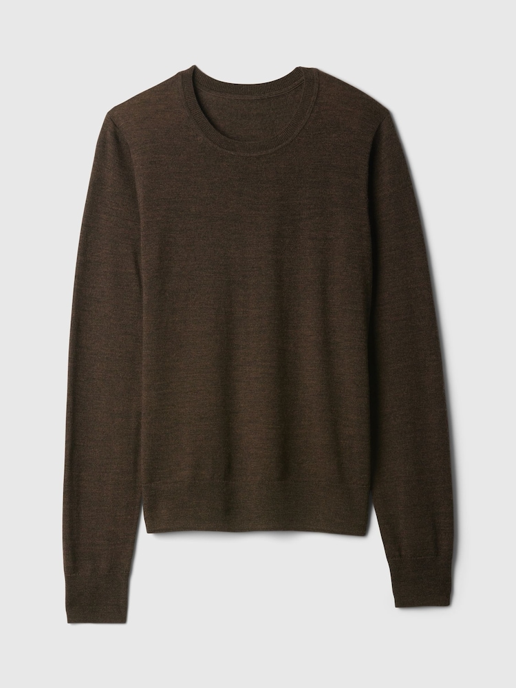 Gap Brown Merino Wool Crew Neck Jumper - Image 4 of 5