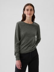 Gap Grey Merino Wool Crew Neck Jumper - Image 1 of 5