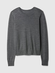 Gap Grey Merino Wool Crew Neck Jumper - Image 4 of 5