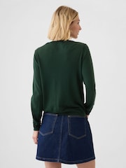 Gap Green Merino Wool Crew Neck Jumper - Image 2 of 5